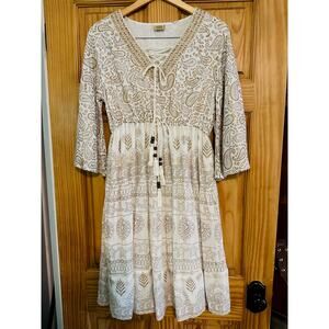 Lovy Made in India Cotton Midi  Dress L